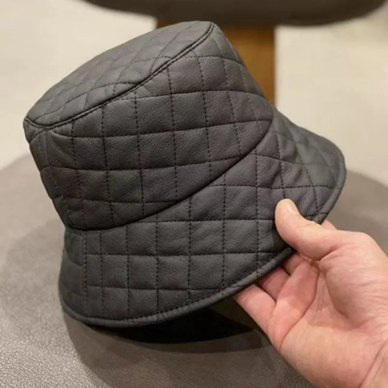 AGOVSKI Synthetic Leather Bucket Hats Women's-1