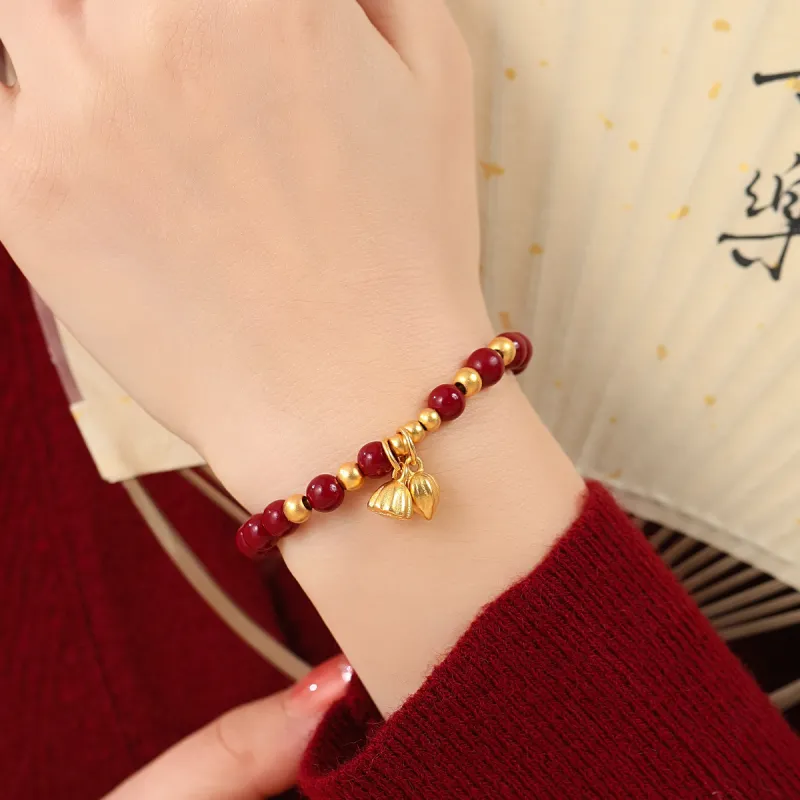 AGOVSKI Reconstructed Cinnabar Jade Bracelets Women's-1