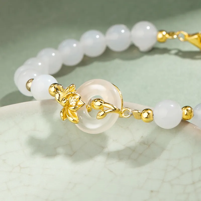 AGOVSKI Chalcedony Jade Necklaces Women's-11