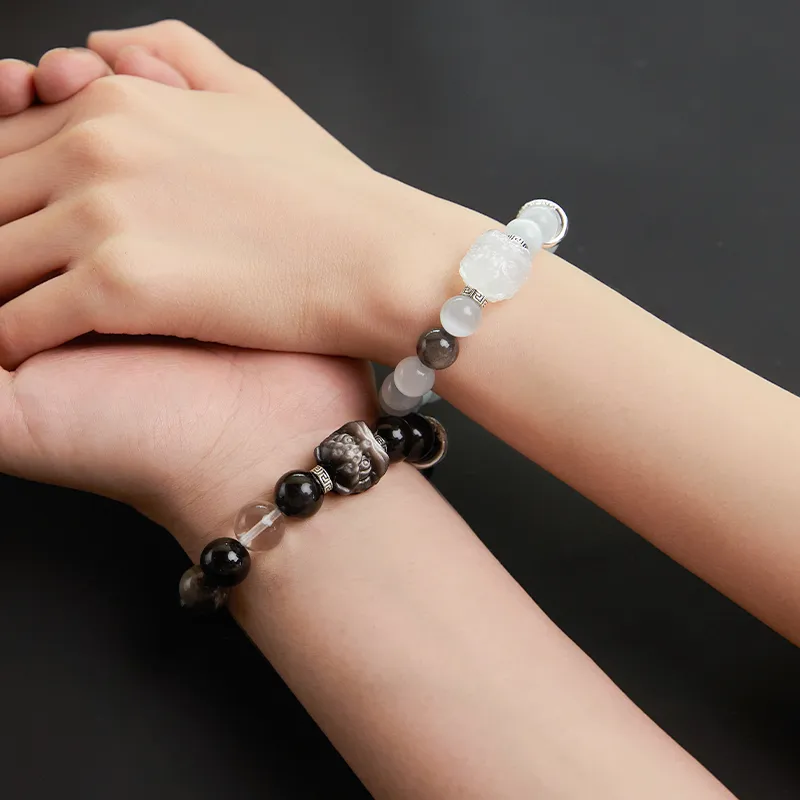 AGOVSKI Obsidian Jade Bracelets Unisex-11