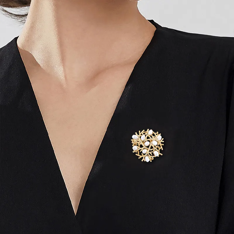AGOVSKI Eco Friendly Copper Material Brooches Women's-1