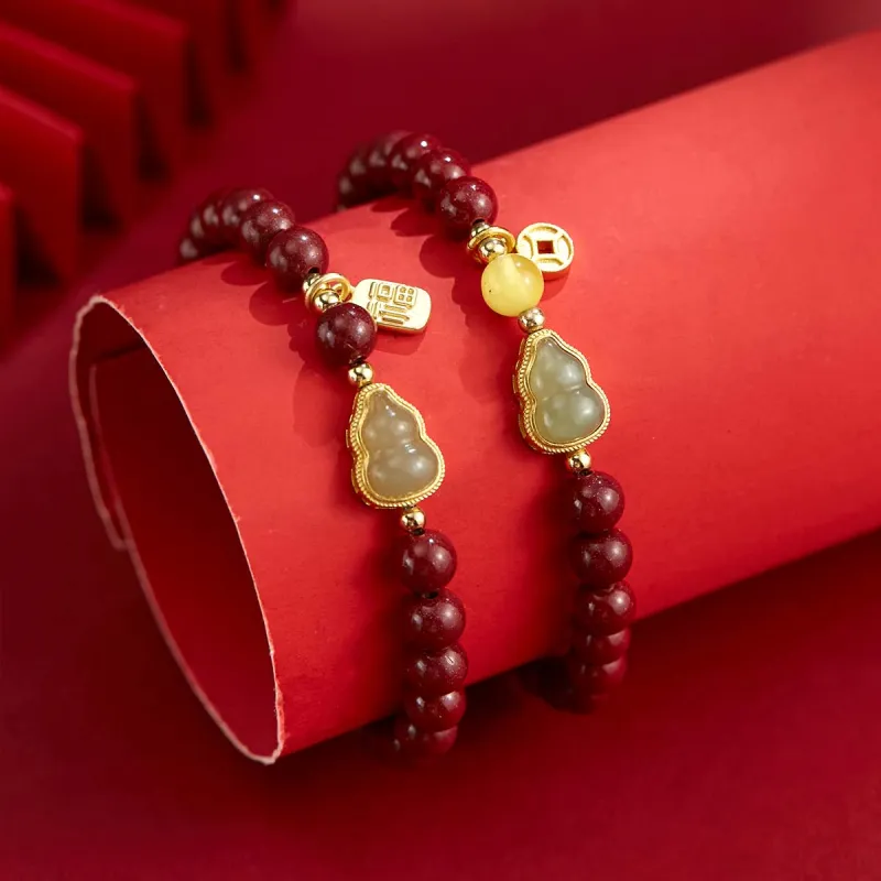 AGOVSKI Reconstructed Cinnabar Jade Bracelets Women's-6