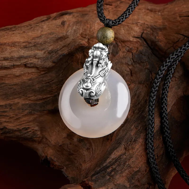 AGOVSKI Agate Jade Necklaces Unisex-8