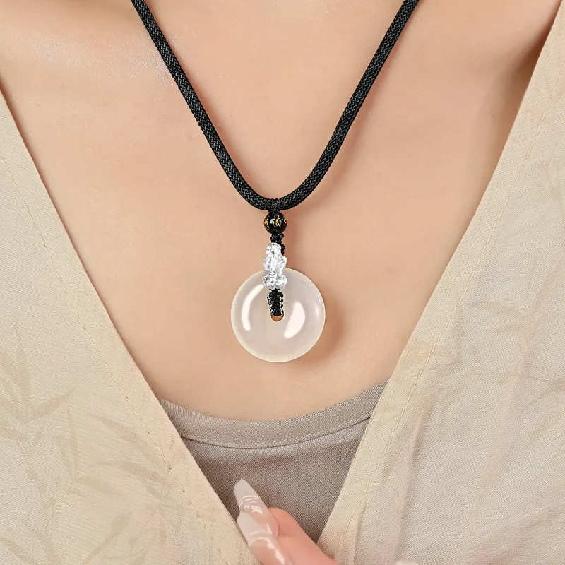 AGOVSKI Agate Jade Necklaces Unisex-1