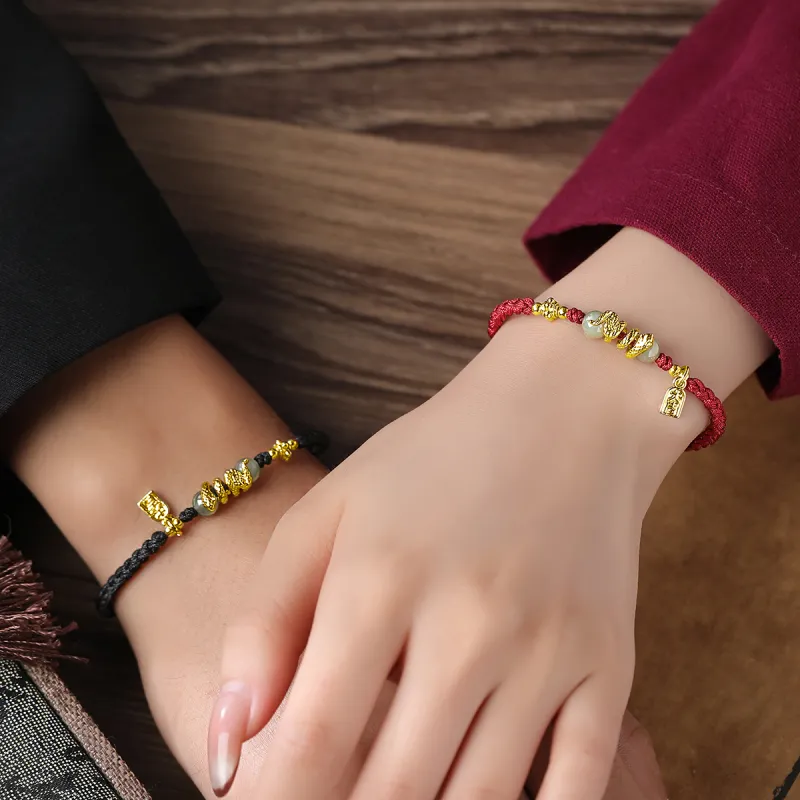AGOVSKI Hetian Jade Bracelets Pale Greenish White Jade Unisex-15