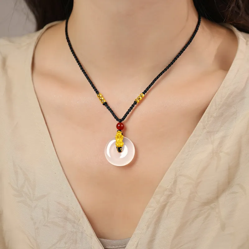 AGOVSKI Agate Jade Necklaces Unisex-1