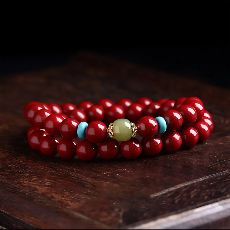 AGOVSKI Reconstructed Cinnabar Jade Bracelets Women's-10