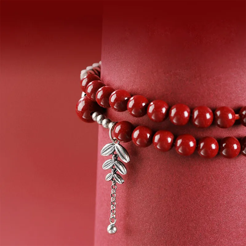 AGOVSKI Reconstructed Cinnabar Jade Bracelets Women's-5