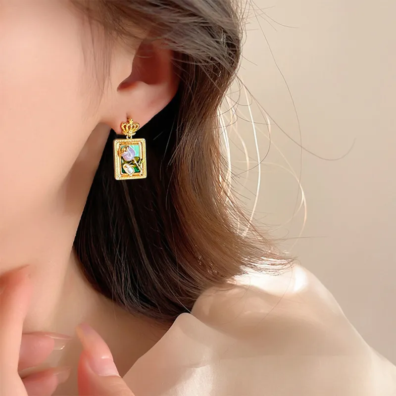 AGOVSKI S925 Silver Stud Earrings Women's-3