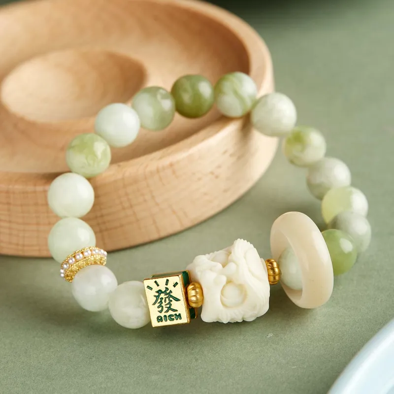 AGOVSKI Serpentine Jade Bracelets Unisex-2