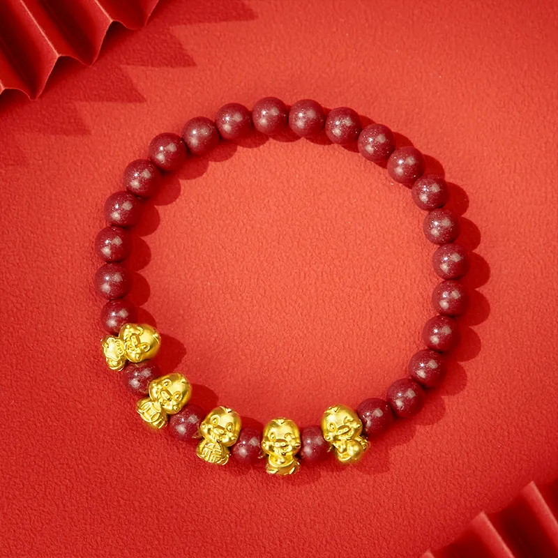 AGOVSKI Reconstructed Cinnabar Bracelets Unisex-7