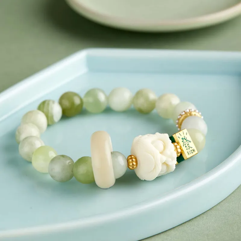 AGOVSKI Serpentine Jade Bracelets Unisex-3