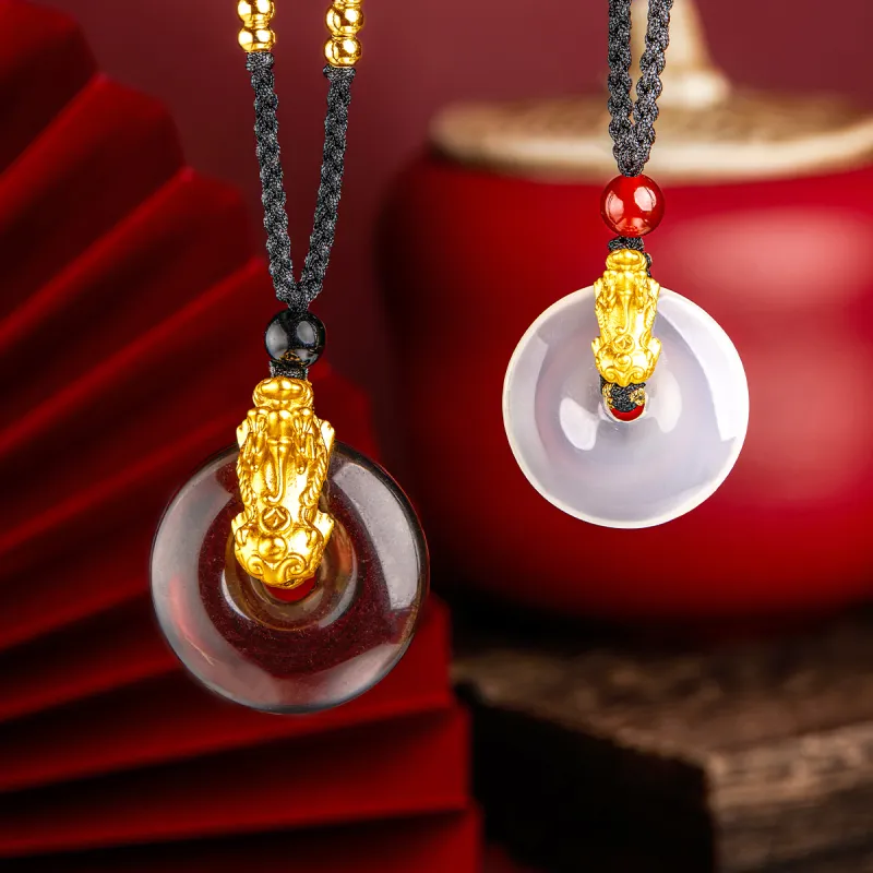 AGOVSKI Agate Jade Necklaces Unisex-10