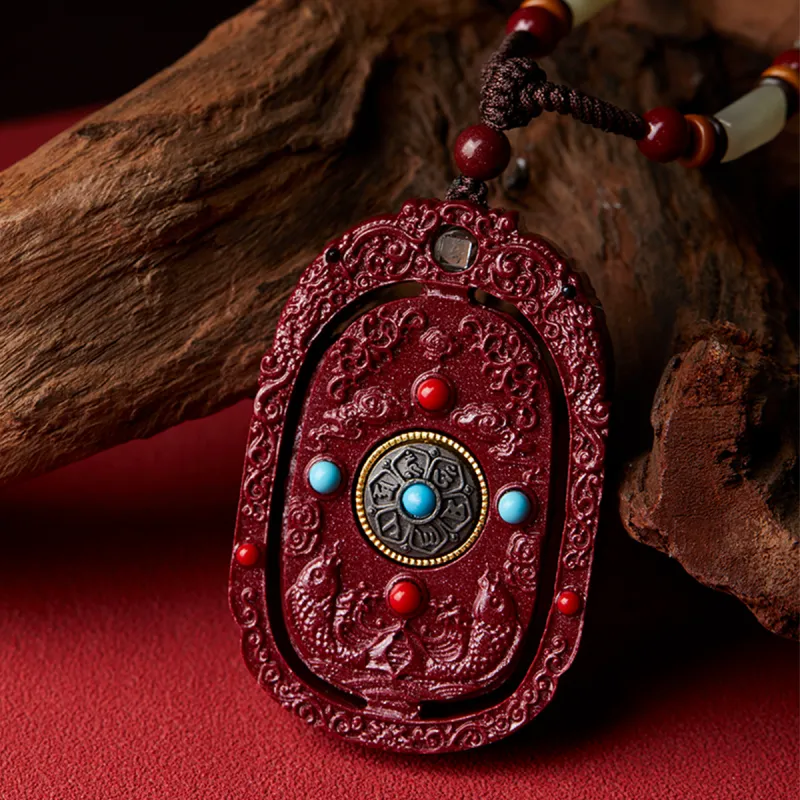 AGOVSKI Reconstructed Cinnabar Necklaces Unisex-2