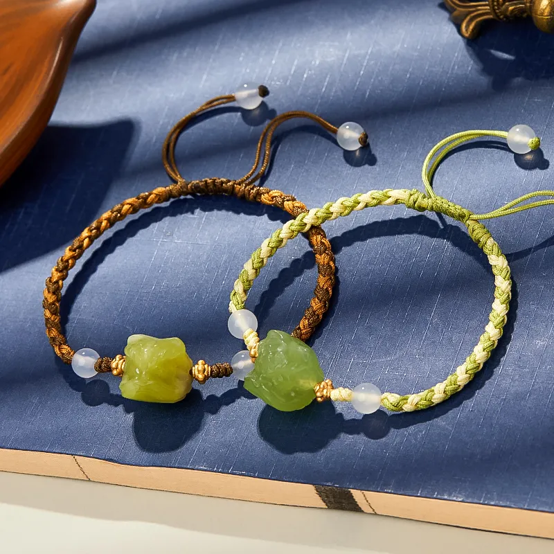 AGOVSKI Serpentine Jade Bracelets Unisex-5