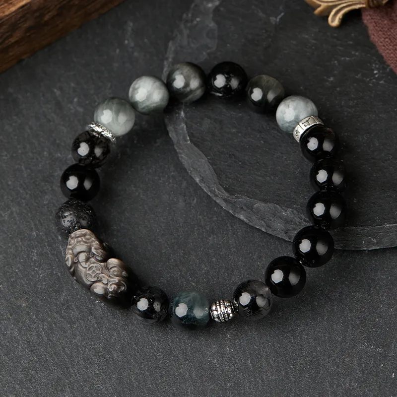 AGOVSKI Obsidian Bracelets Unisex-1