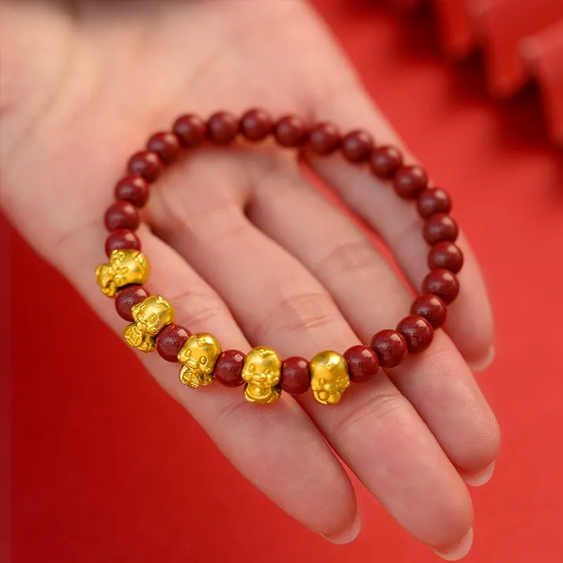 AGOVSKI Reconstructed Cinnabar Bracelets Unisex-4