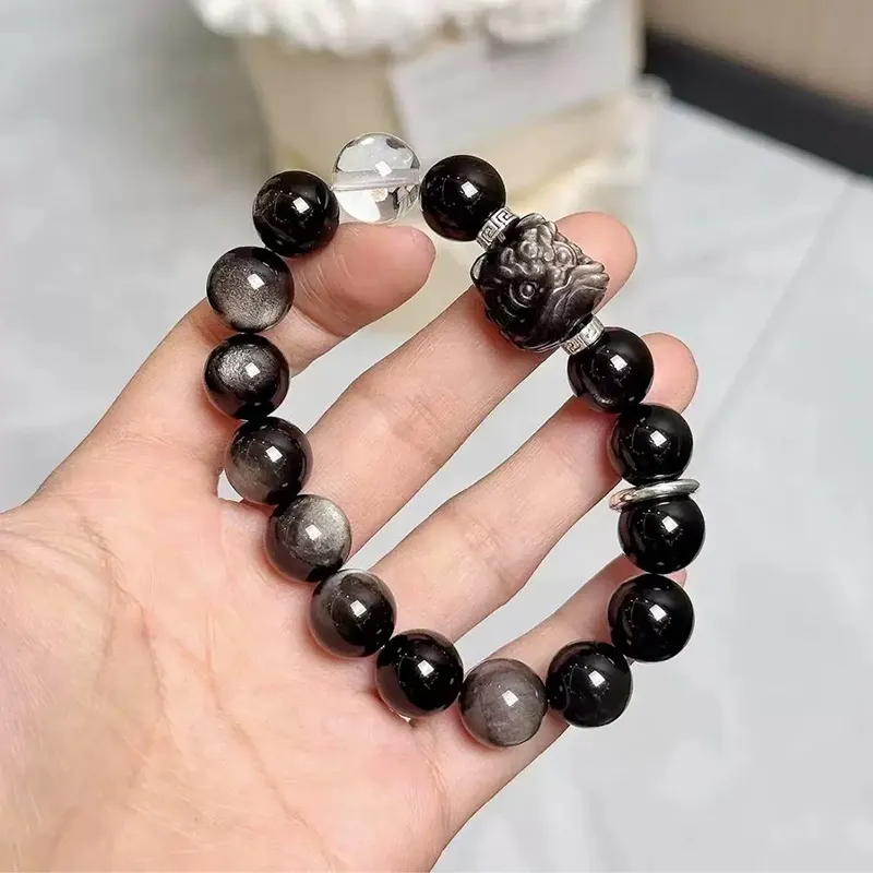 AGOVSKI Obsidian Jade Bracelets Unisex-5