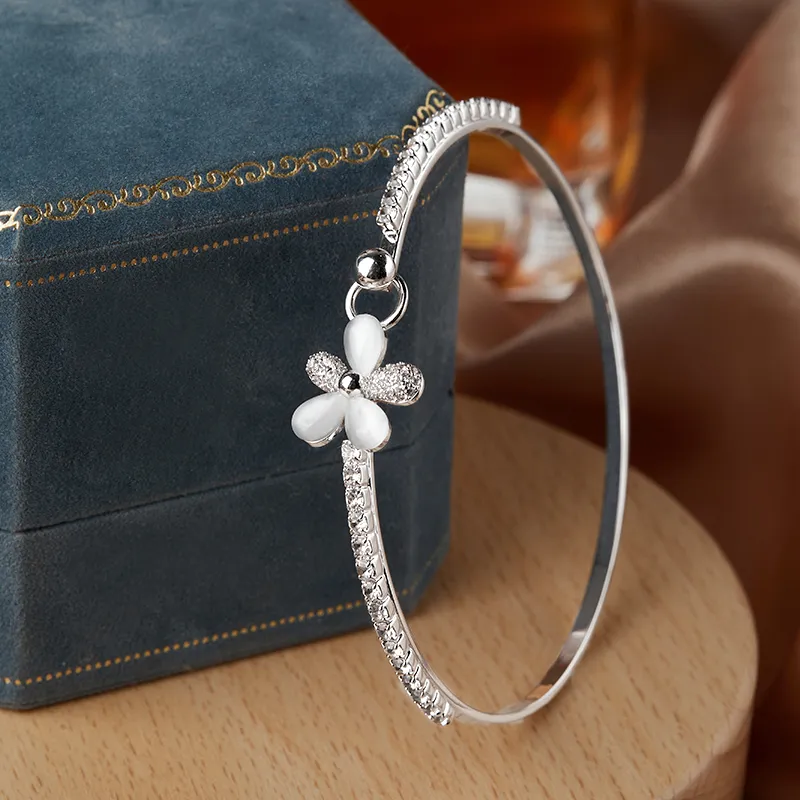 AGOVSKI Eco Friendly Copper Alloy With Glass Cat Eye Bangles Women's-4
