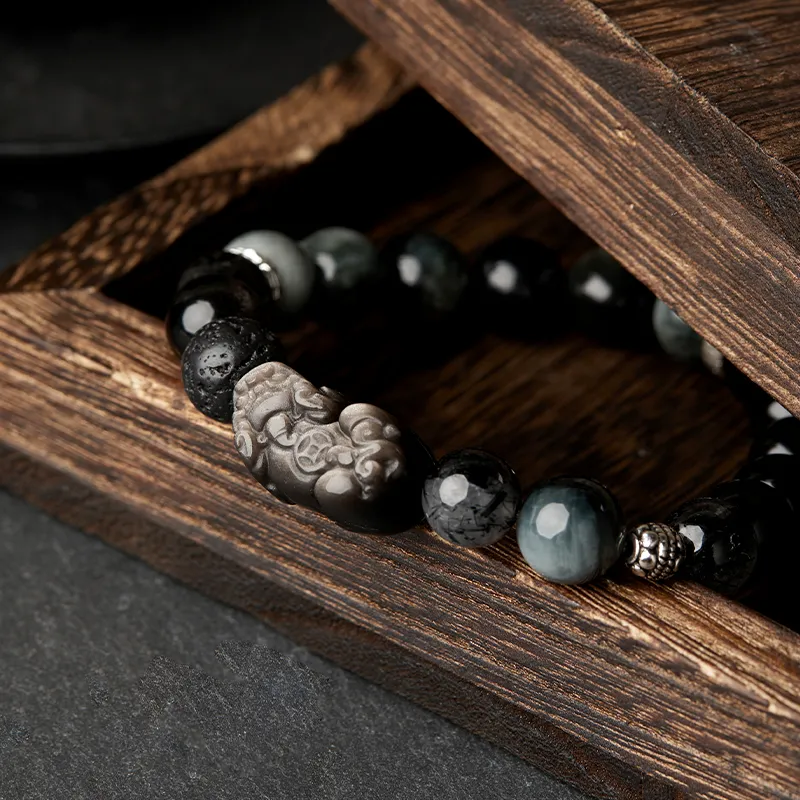 AGOVSKI Obsidian Bracelets Unisex-4