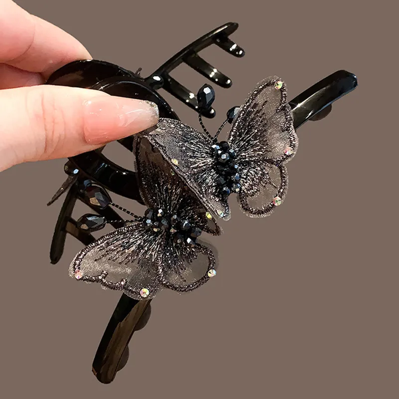 AGOVSKI Alloy, Embroidery, Faux Crystal, Beads Hair Clips Women's-3