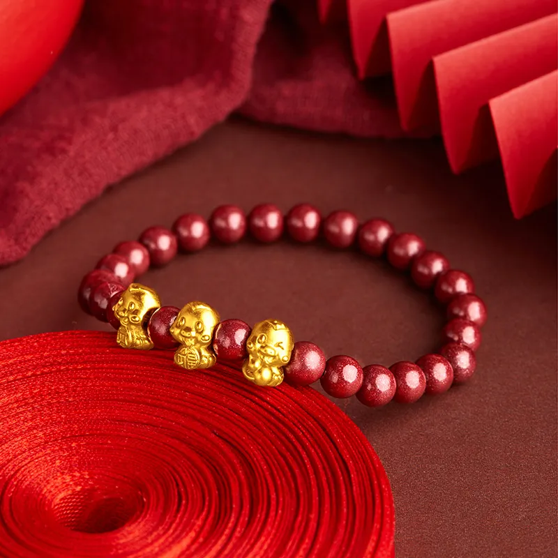 AGOVSKI Reconstructed Cinnabar Jade Bracelets Unisex-4