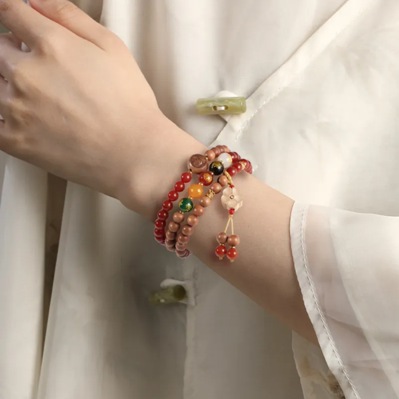 AGOVSKI Barbie Sandalwood Wooden Bracelets Women's-7