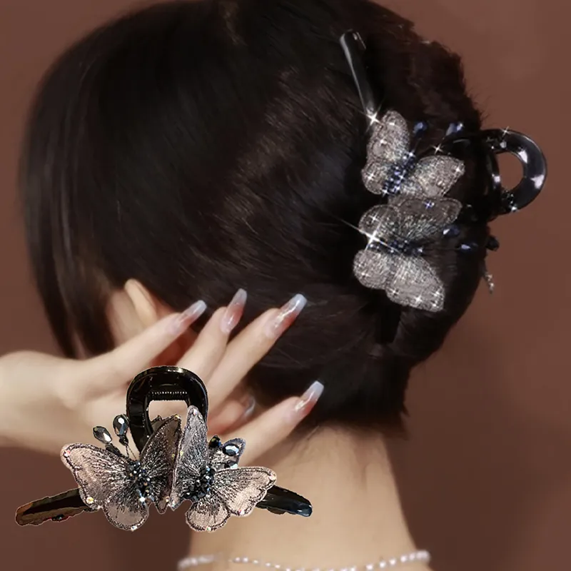 AGOVSKI Alloy, Embroidery, Faux Crystal, Beads Hair Clips Women's-1