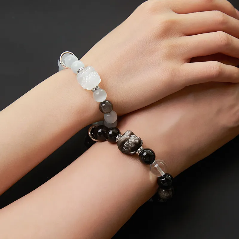 AGOVSKI Obsidian Jade Bracelets Unisex-12