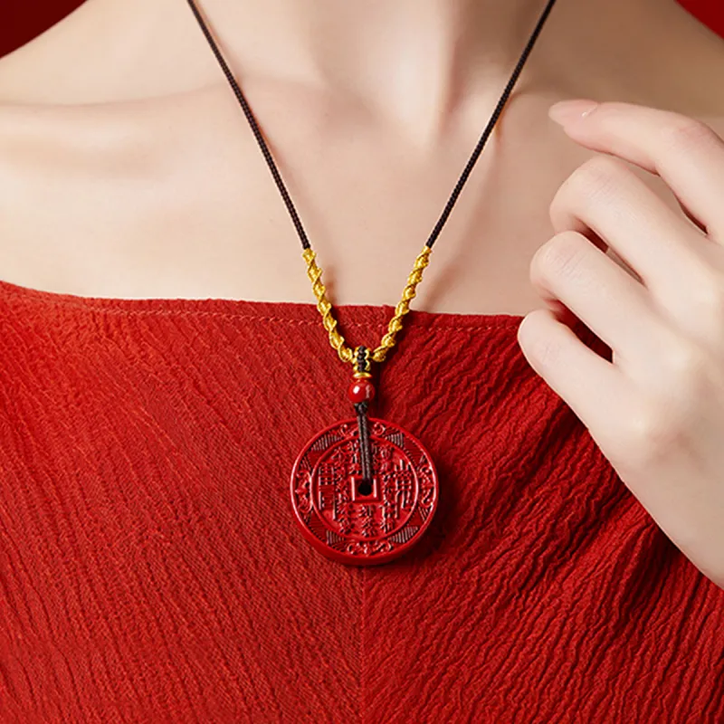 AGOVSKI Reconstructed Cinnabar Necklaces Unisex-6