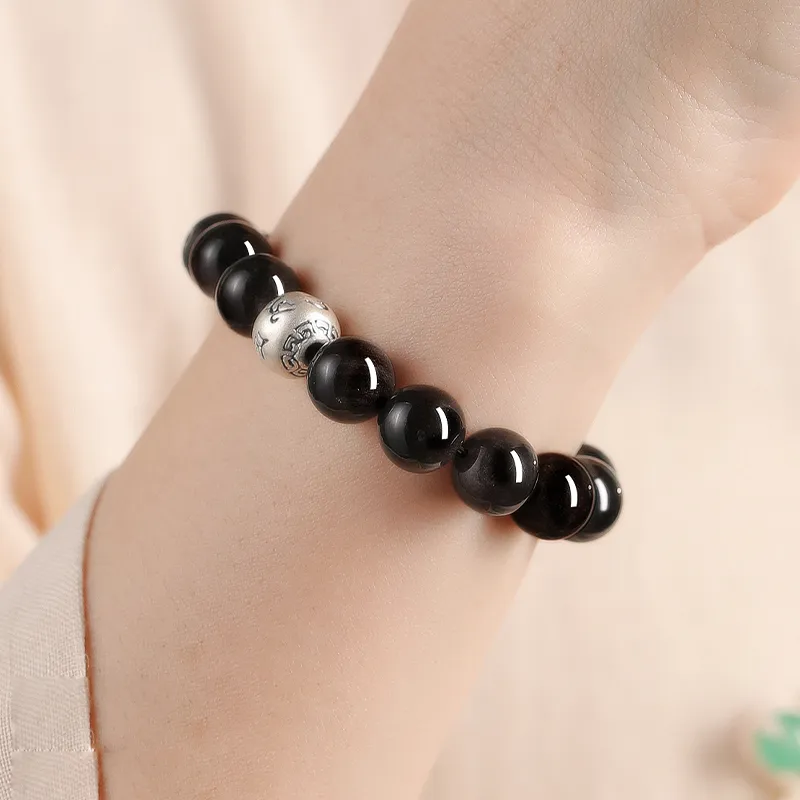 AGOVSKI Obsidian Jade Bracelets Unisex-3