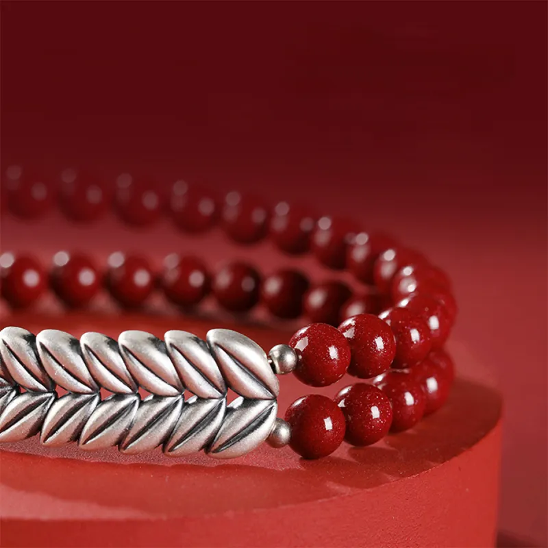 AGOVSKI Reconstructed Cinnabar Jade Bracelets Women's-6