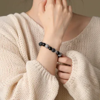 AGOVSKI Map Stone Jade Bracelets Unisex
