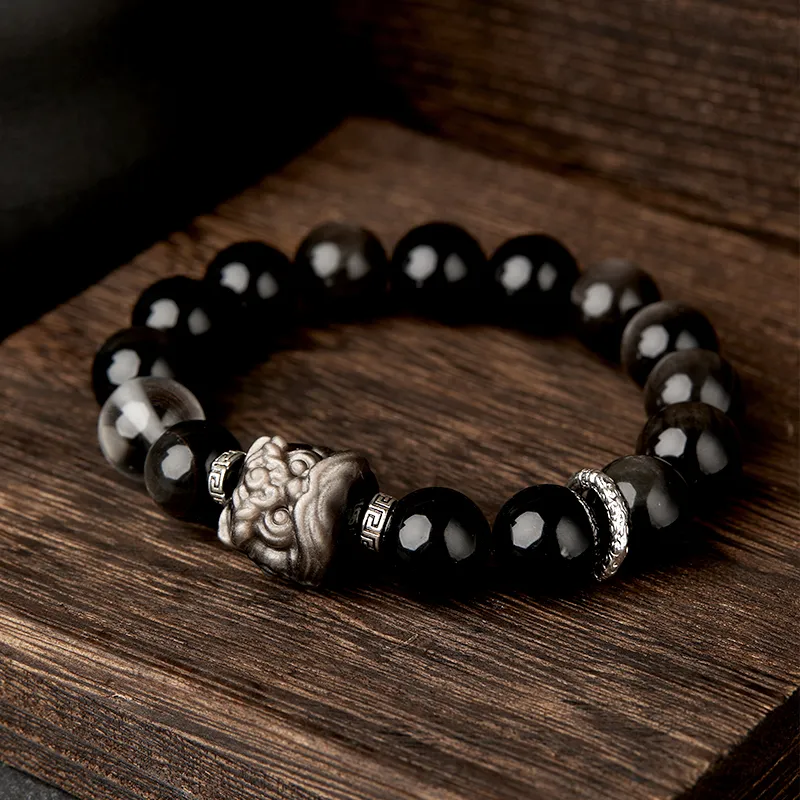 AGOVSKI Obsidian Jade Bracelets Unisex-6