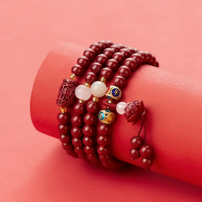 AGOVSKI Reconstructed Cinnabar Jade Bracelets Women's-4