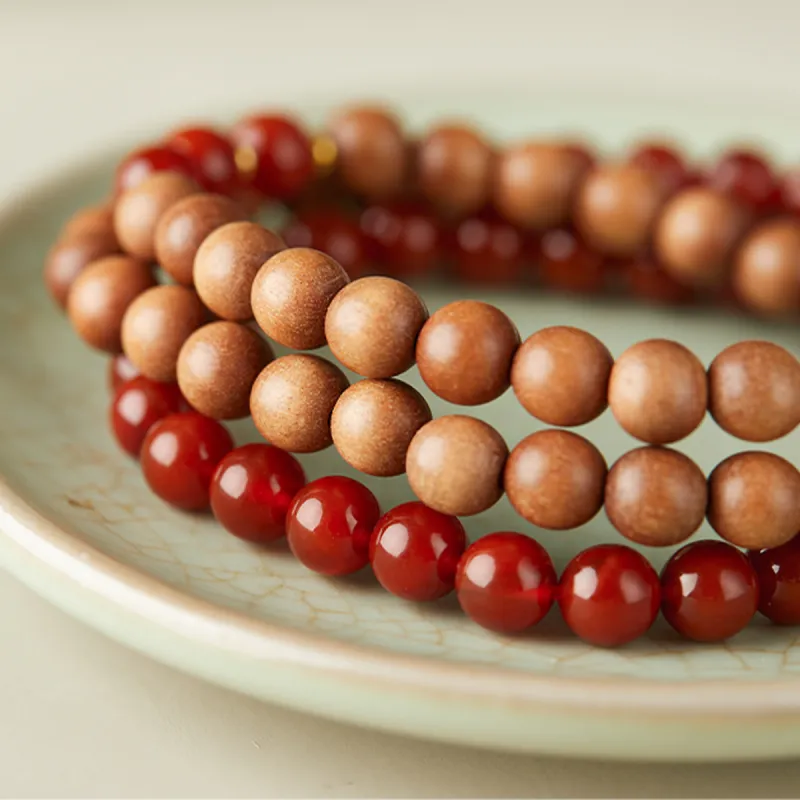 AGOVSKI Barbie Sandalwood Wooden Bracelets Women's-5