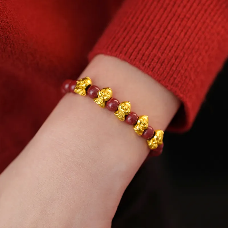 AGOVSKI Reconstructed Cinnabar Bracelets Unisex-6
