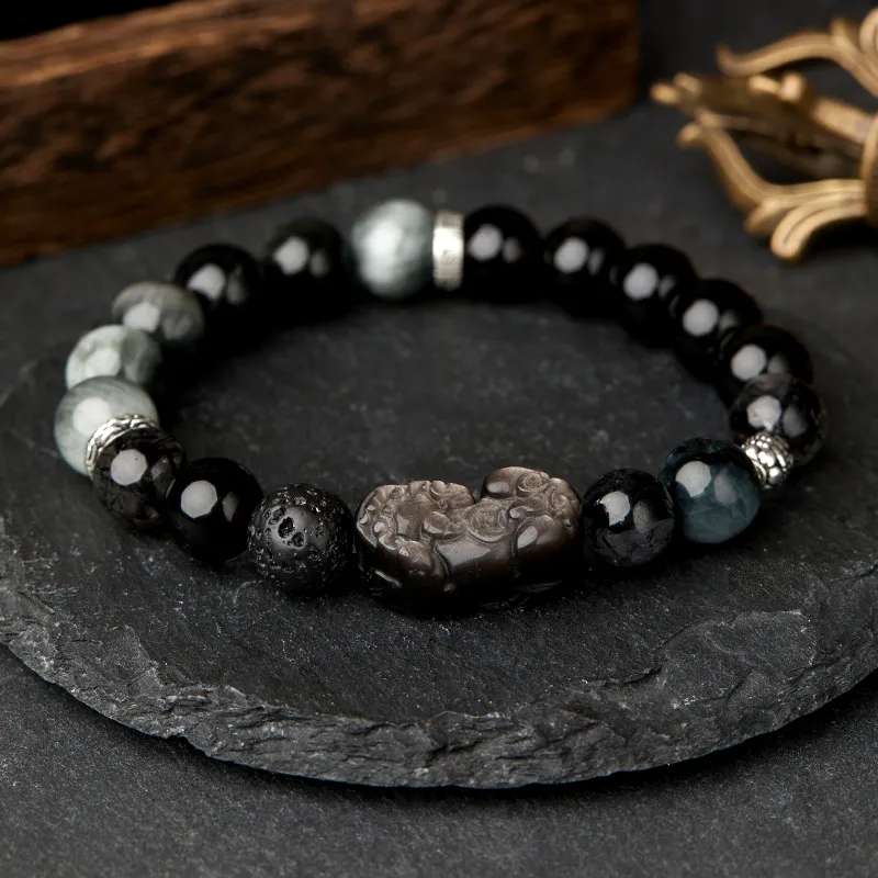 AGOVSKI Obsidian Bracelets Unisex-3