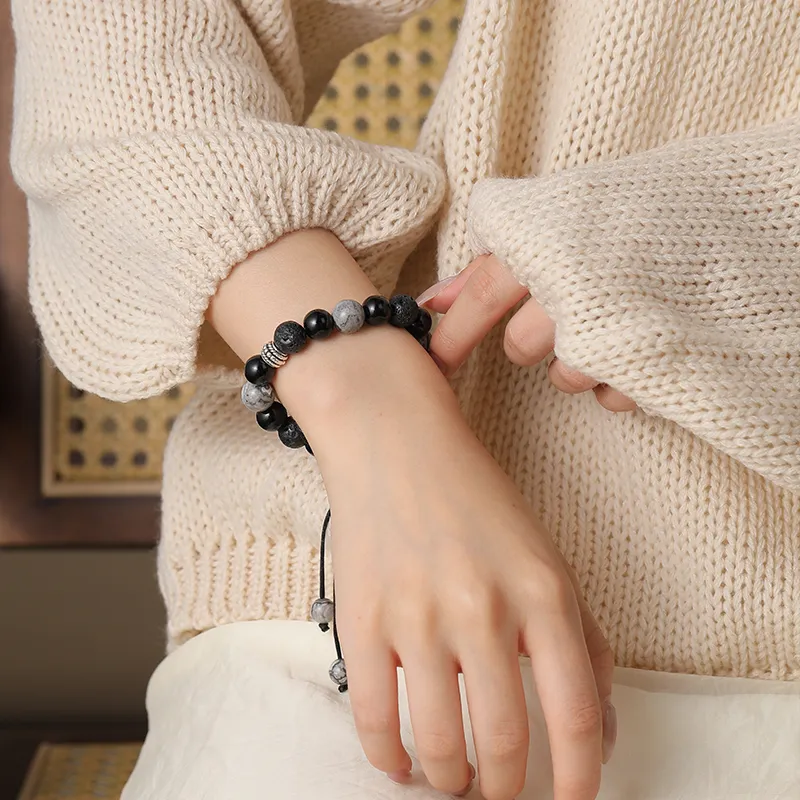 AGOVSKI Map Stone Jade Bracelets Unisex-3