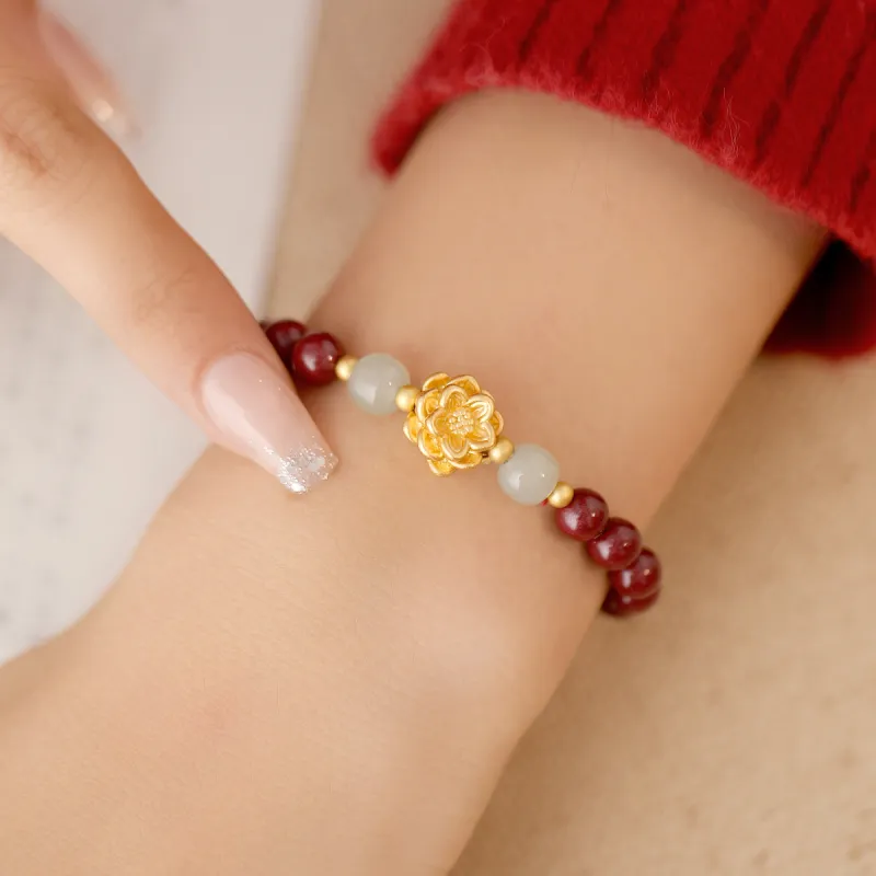 AGOVSKI Reconstructed Cinnabar Jade Bracelets Women's-2