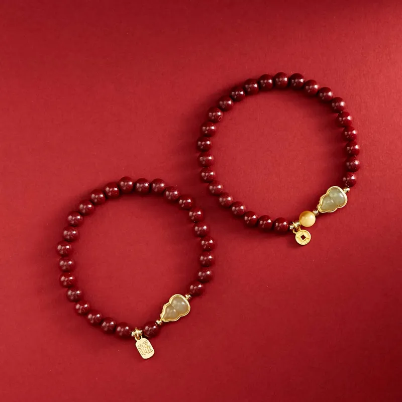 AGOVSKI Reconstructed Cinnabar Jade Bracelets Women's-7