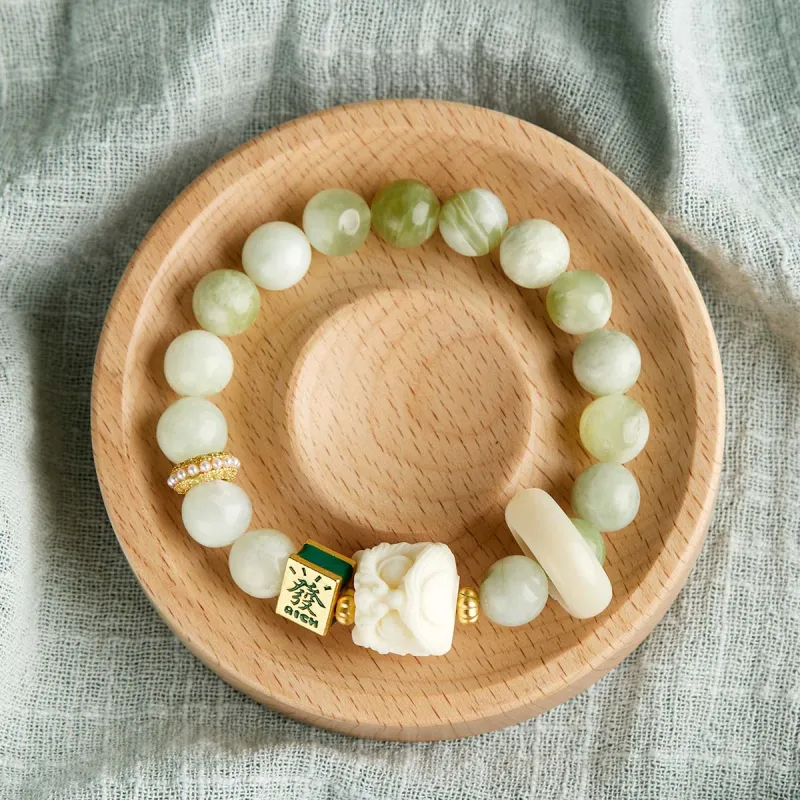 AGOVSKI Serpentine Jade Bracelets Unisex-5