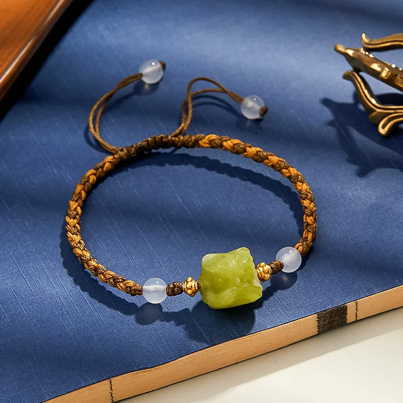 AGOVSKI Serpentine Jade Bracelets Unisex-2