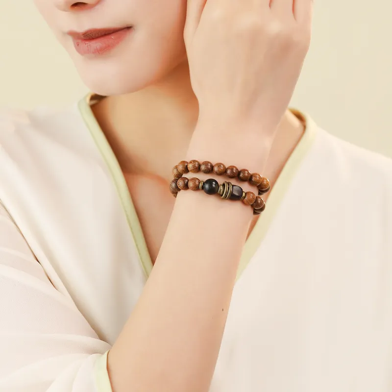 AGOVSKI Golden Sandalwood Bracelets Unisex-11