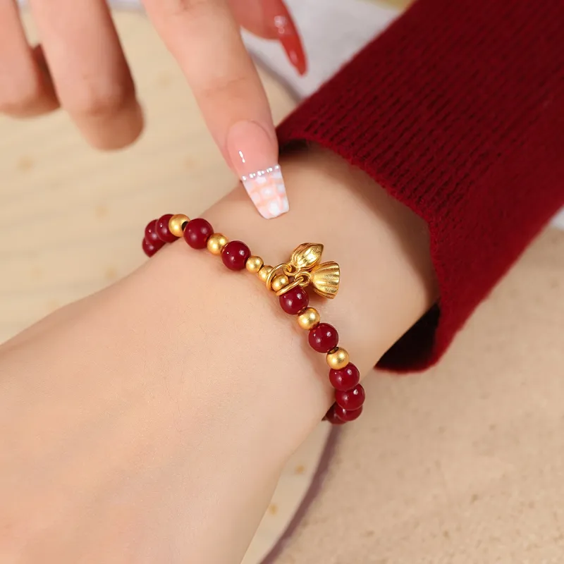 AGOVSKI Reconstructed Cinnabar Jade Bracelets Women's-2