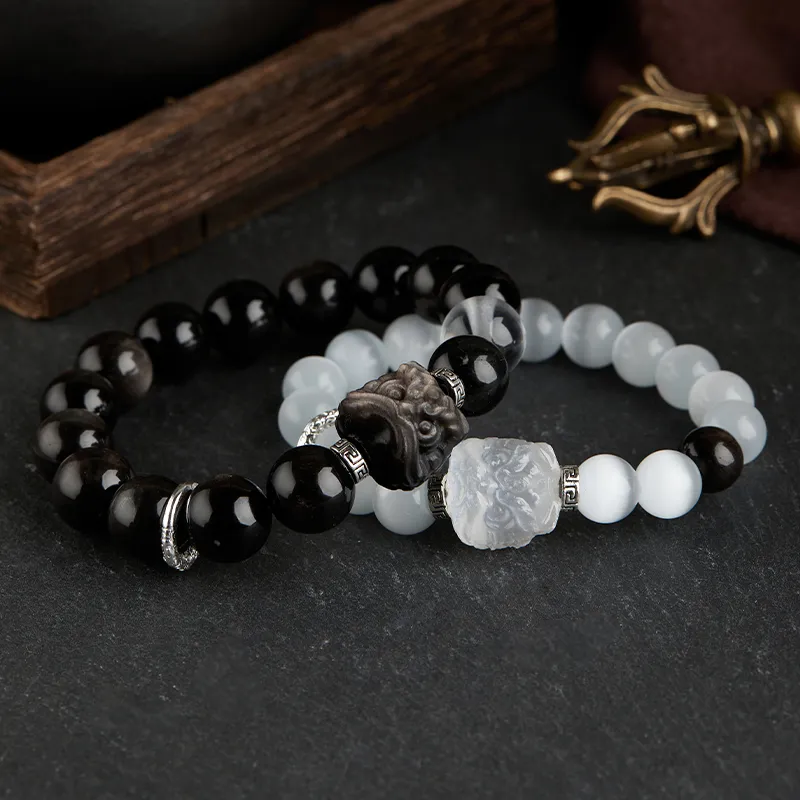 AGOVSKI Obsidian Jade Bracelets Unisex-10