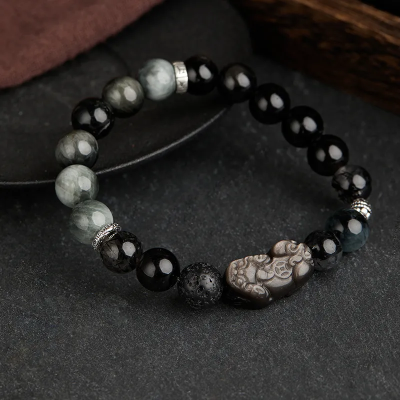 AGOVSKI Obsidian Bracelets Unisex-2