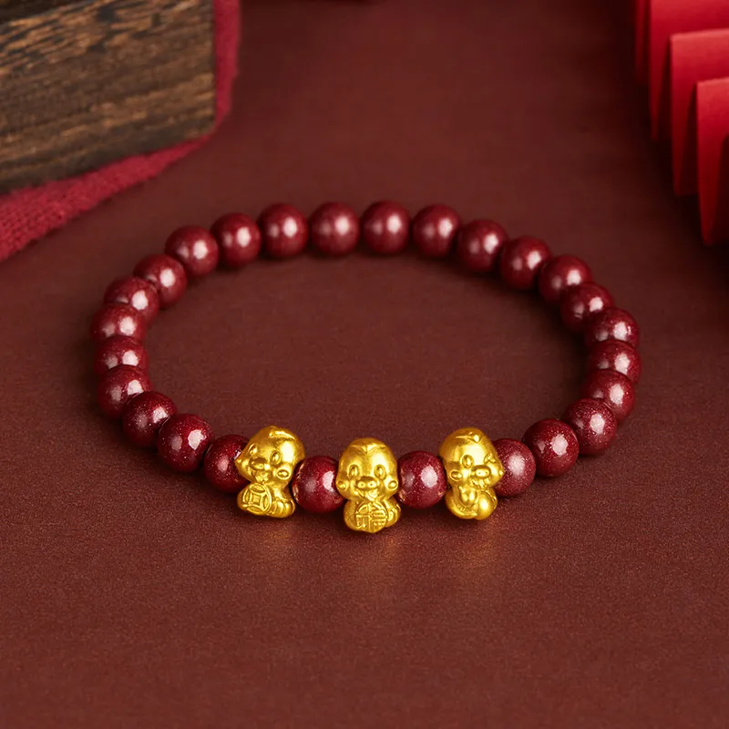 AGOVSKI Reconstructed Cinnabar Jade Bracelets Unisex-1