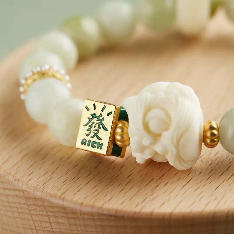 AGOVSKI Serpentine Jade Bracelets Unisex-4