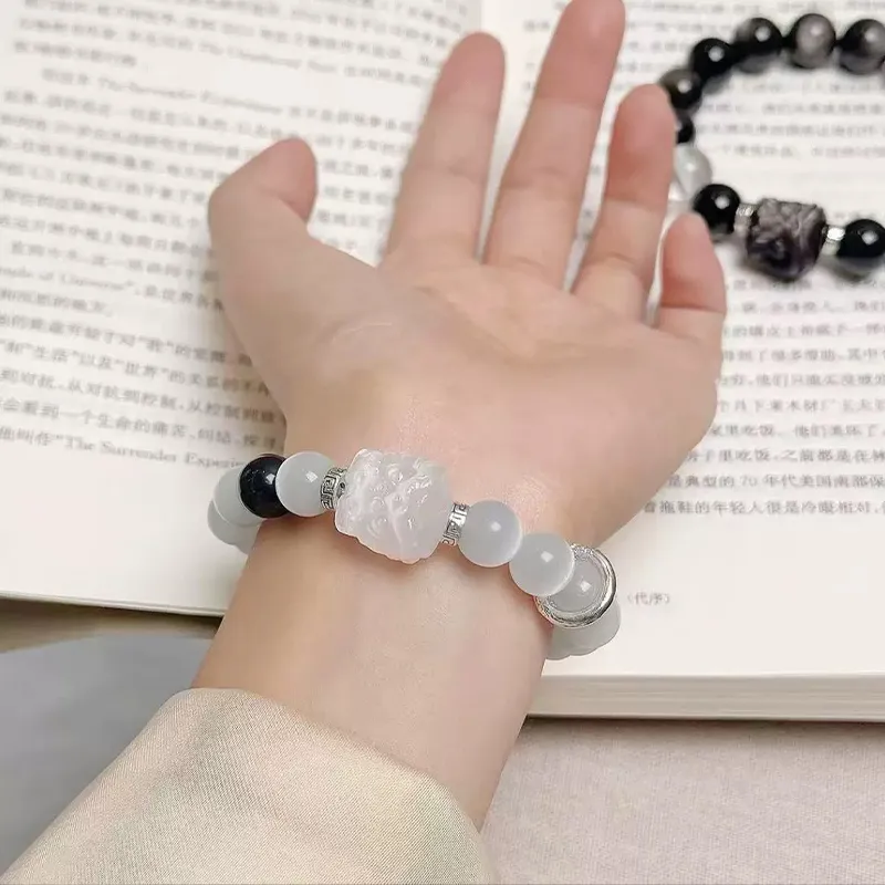 AGOVSKI Obsidian Jade Bracelets Unisex-2